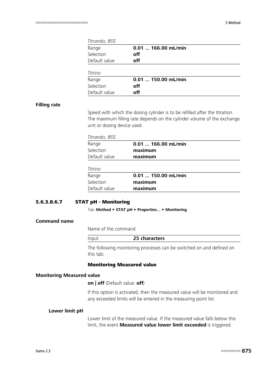 7 stat ph - monitoring, Monitoring | Metrohm tiamo 2.3 Manual User Manual | Page 891 / 1697