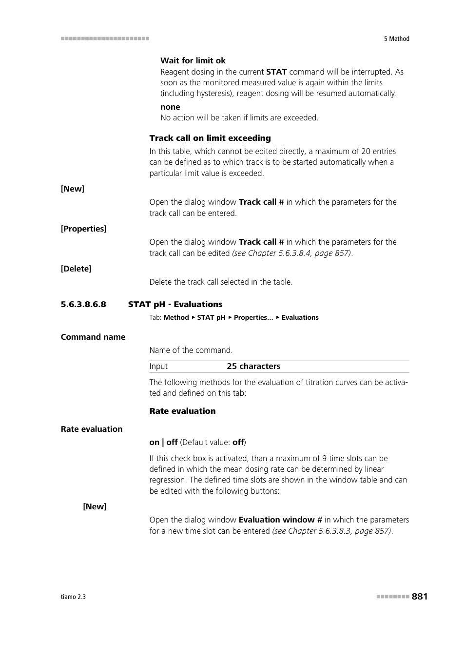 8 stat ph - evaluations, Evaluations | Metrohm tiamo 2.3 Manual User Manual | Page 897 / 1697