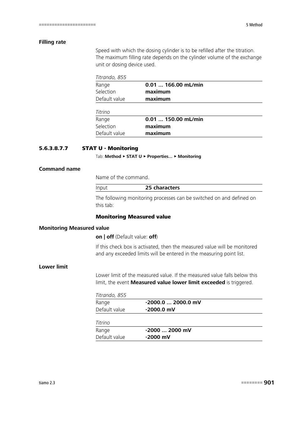 7 stat u - monitoring, Monitoring | Metrohm tiamo 2.3 Manual User Manual | Page 917 / 1697