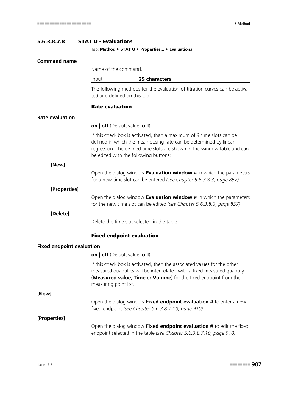 8 stat u - evaluations, Evaluations | Metrohm tiamo 2.3 Manual User Manual | Page 923 / 1697