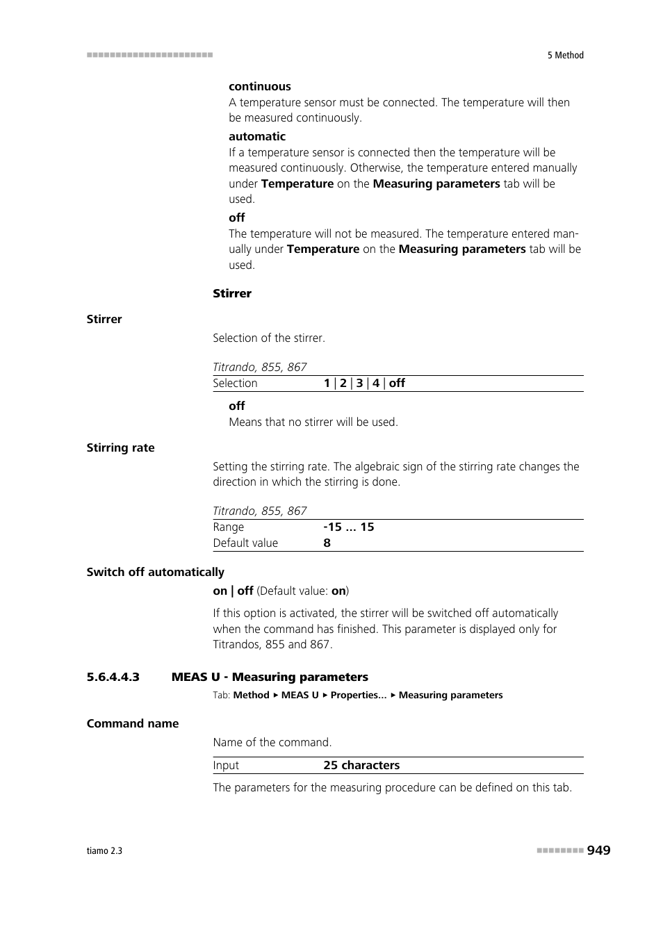 3 meas u - measuring parameters, Measuring parameters | Metrohm tiamo 2.3 Manual User Manual | Page 965 / 1697