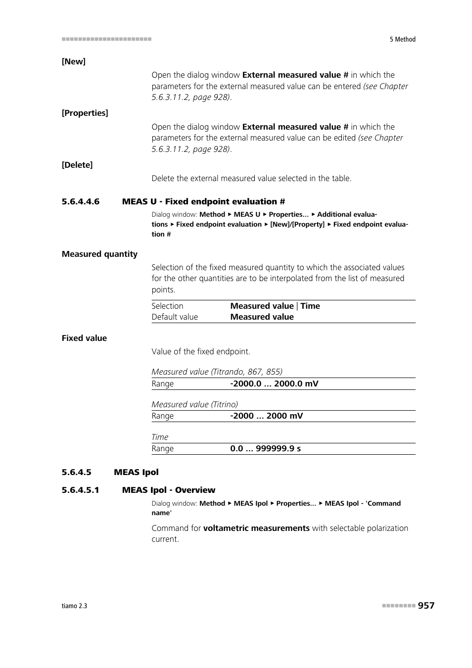 6 meas u - fixed endpoint evaluation, 5 meas ipol, 1 meas ipol - overview | Meas ipol | Metrohm tiamo 2.3 Manual User Manual | Page 973 / 1697