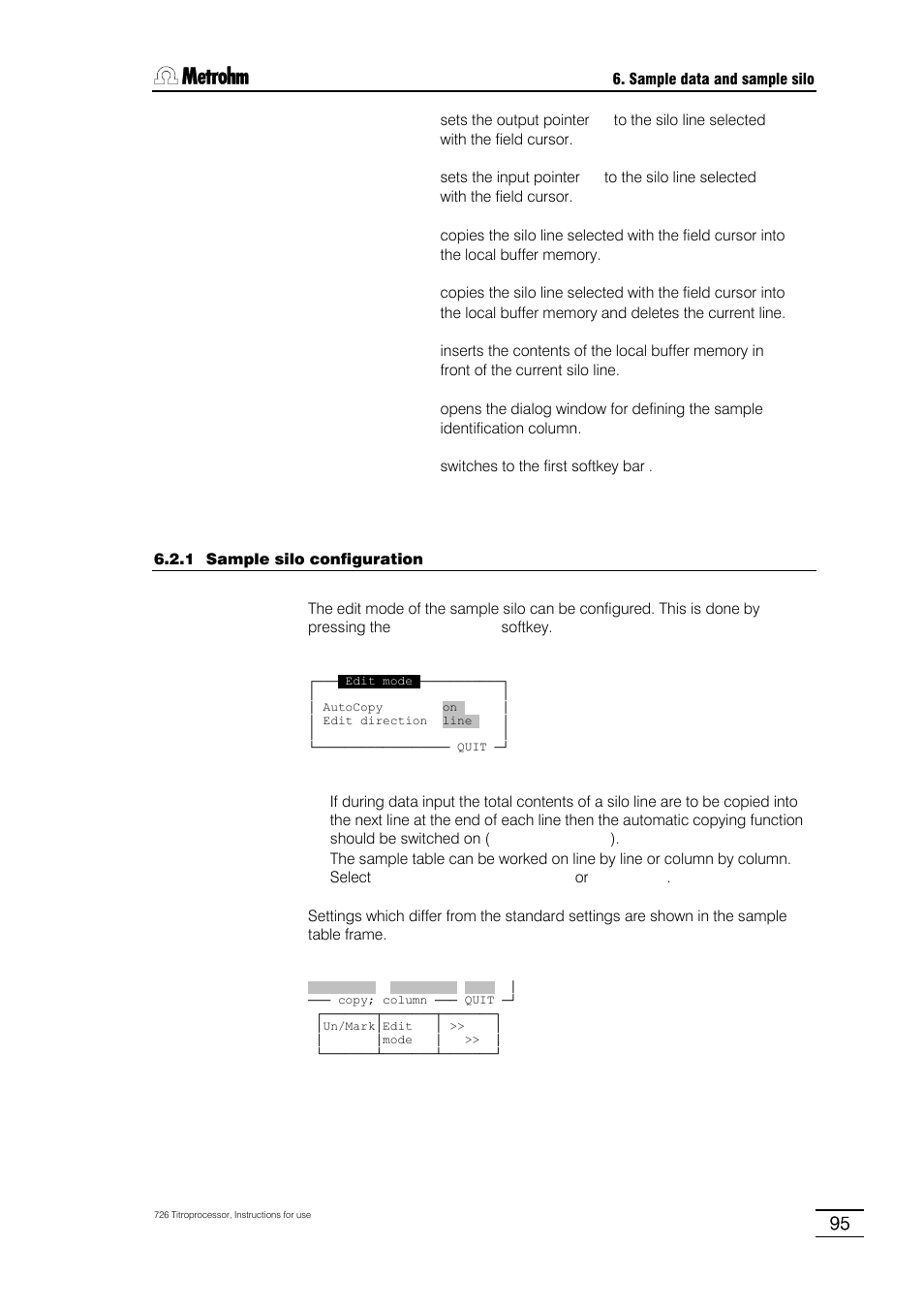 Metrohm 726 Titroprocessor User Manual | Page 101 / 307