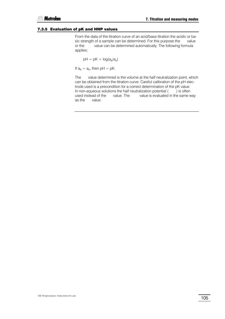 Metrohm 726 Titroprocessor User Manual | Page 111 / 307