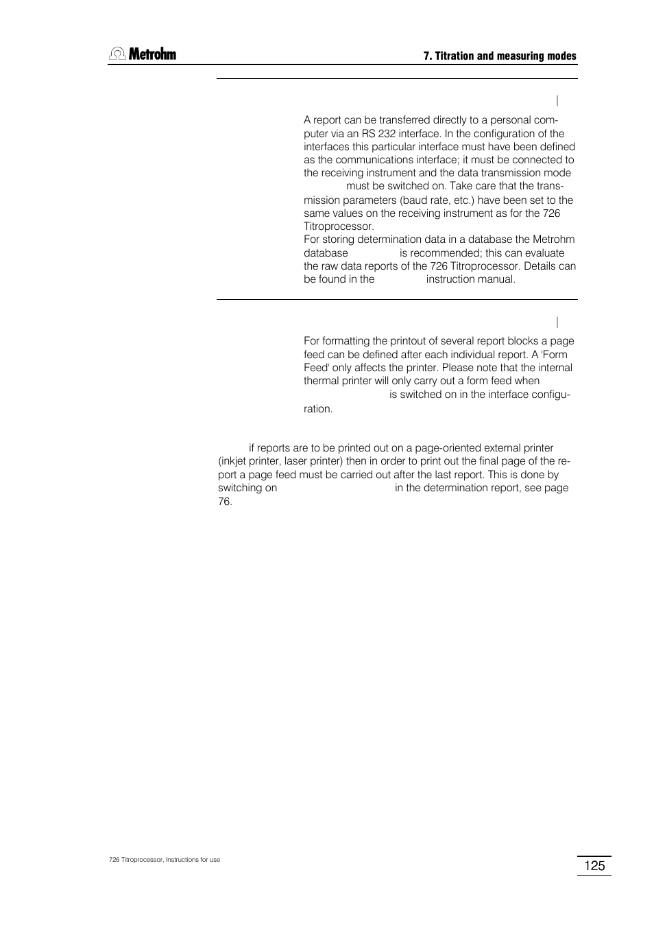 Metrohm 726 Titroprocessor User Manual | Page 131 / 307