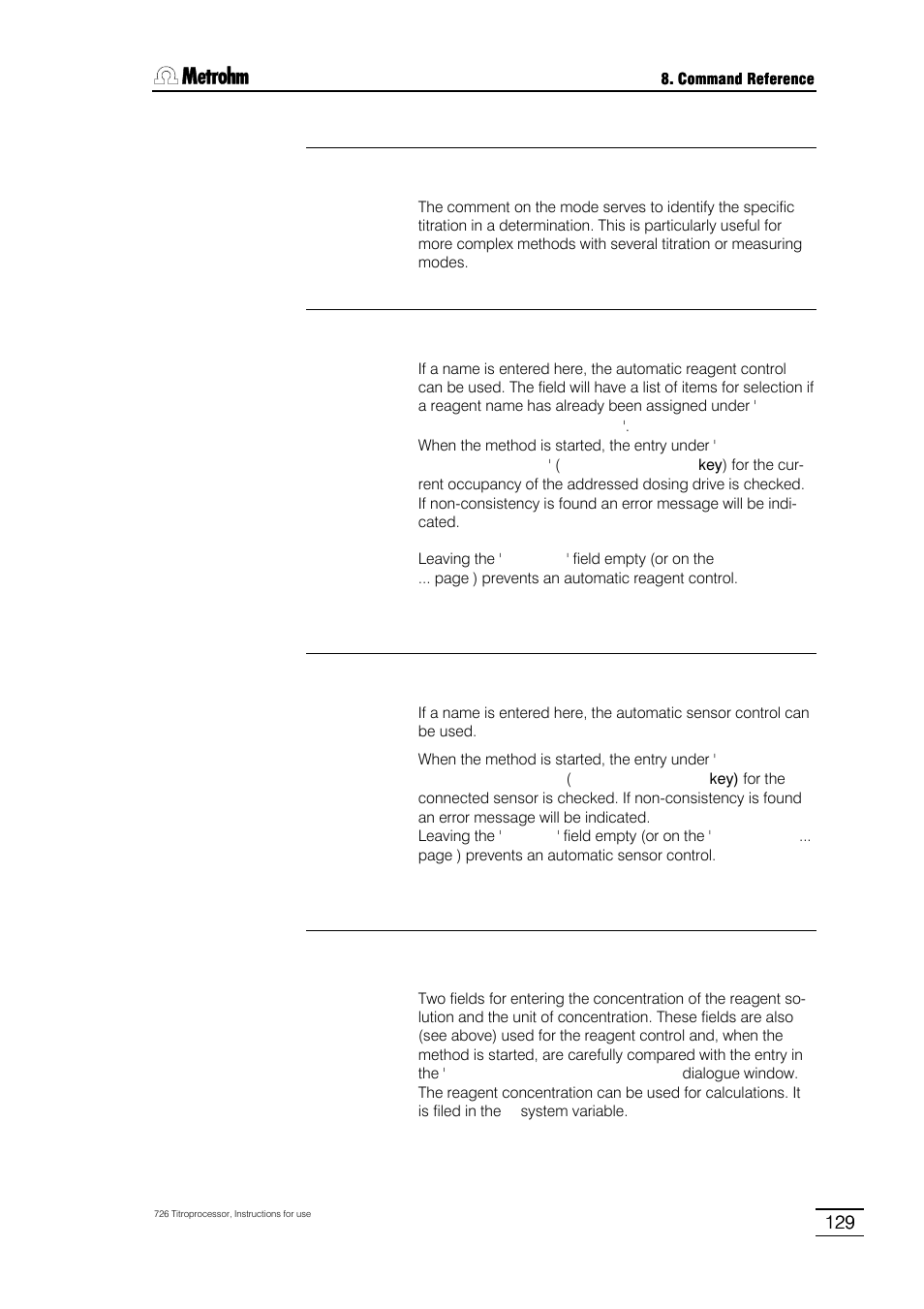 Metrohm 726 Titroprocessor User Manual | Page 135 / 307