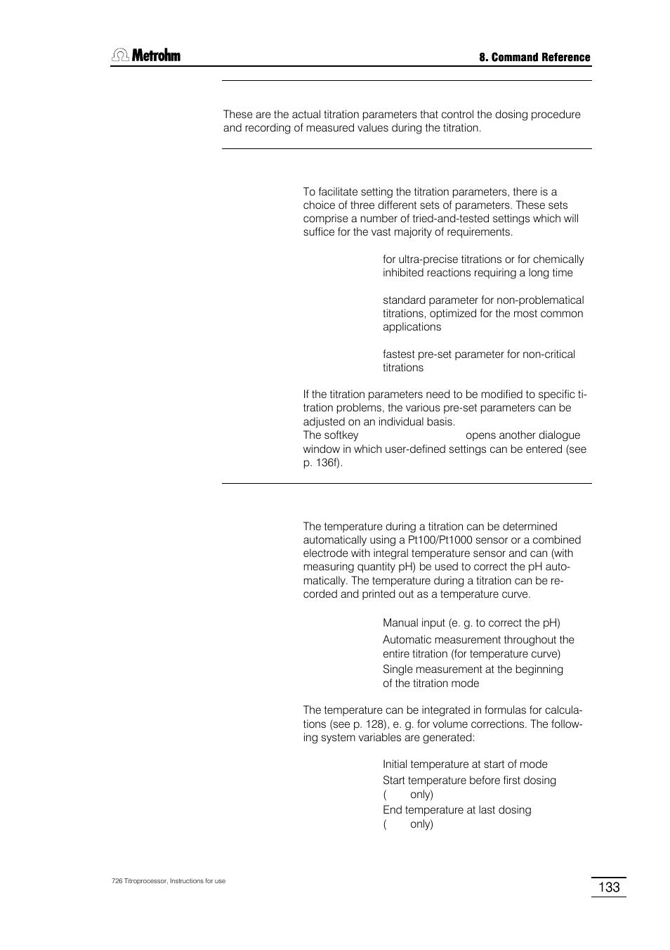 Metrohm 726 Titroprocessor User Manual | Page 139 / 307