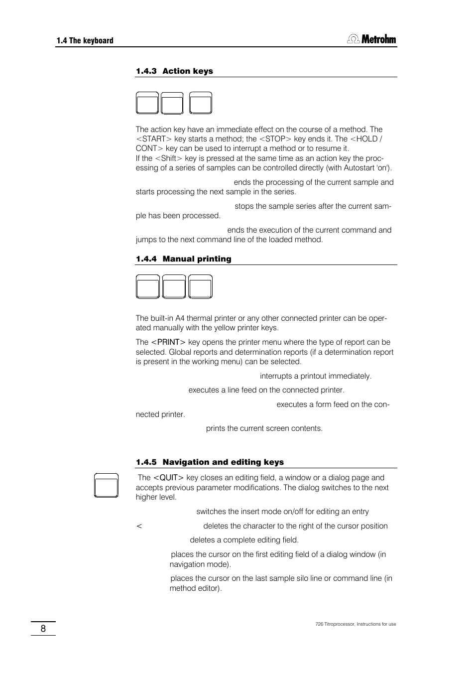 Metrohm 726 Titroprocessor User Manual | Page 14 / 307