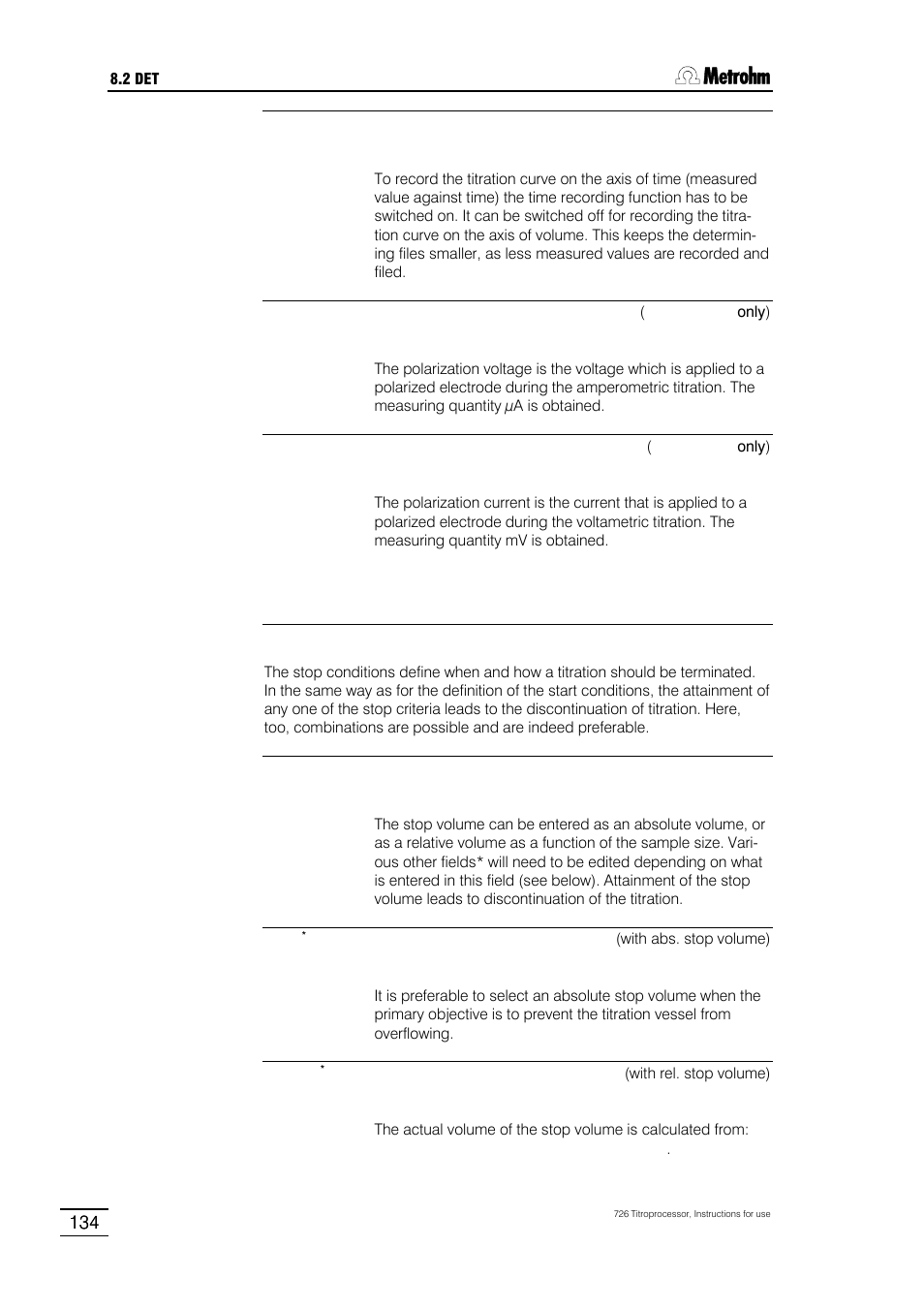 Metrohm 726 Titroprocessor User Manual | Page 140 / 307