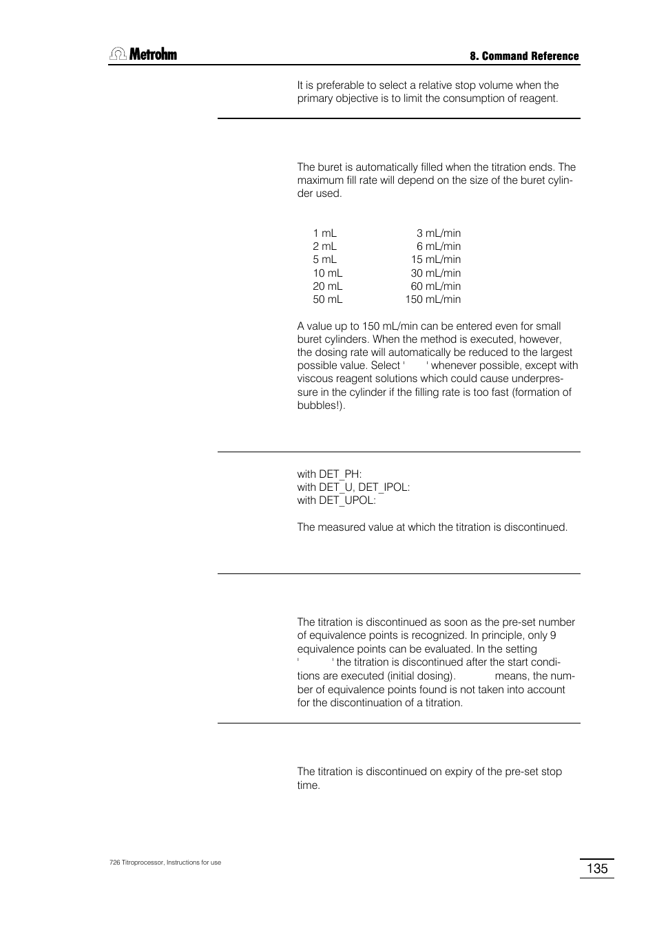 Metrohm 726 Titroprocessor User Manual | Page 141 / 307