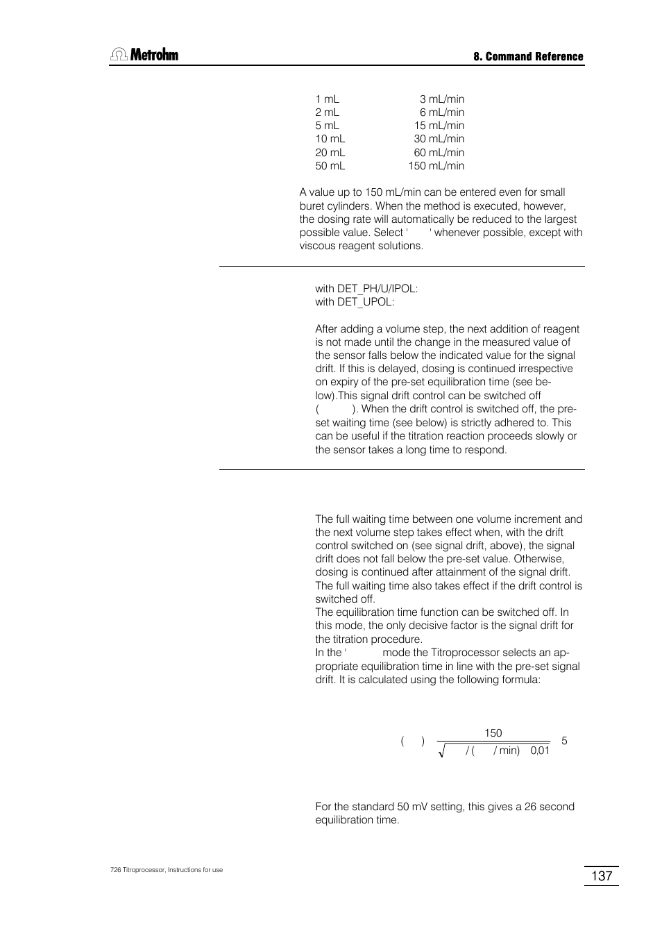 Metrohm 726 Titroprocessor User Manual | Page 143 / 307