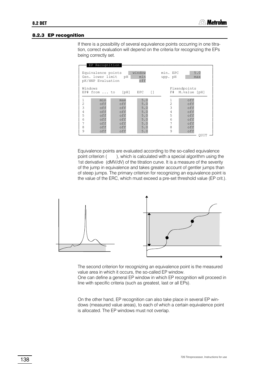 Metrohm 726 Titroprocessor User Manual | Page 144 / 307