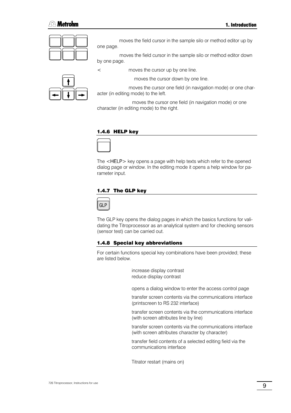 Metrohm 726 Titroprocessor User Manual | Page 15 / 307