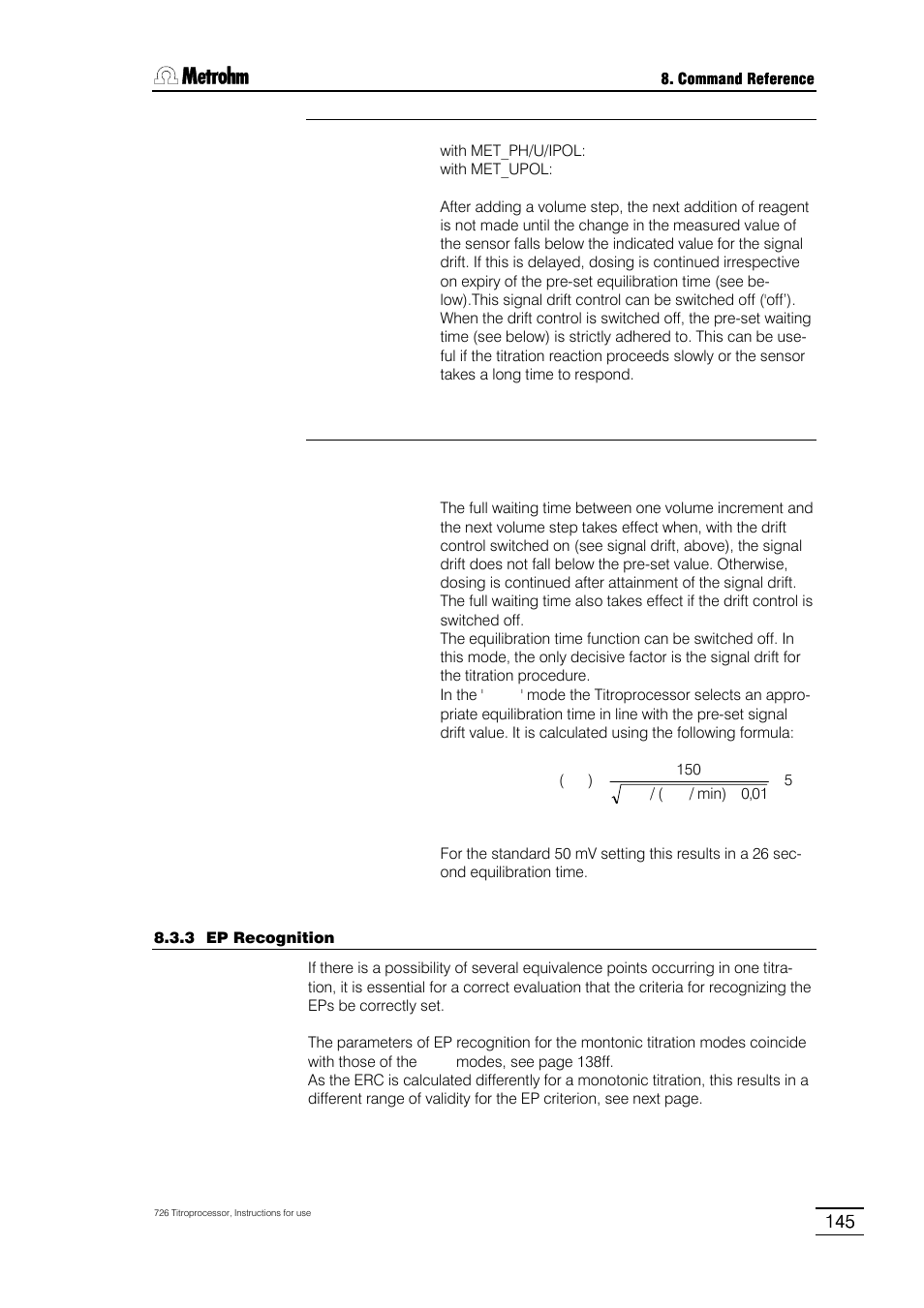 Metrohm 726 Titroprocessor User Manual | Page 151 / 307