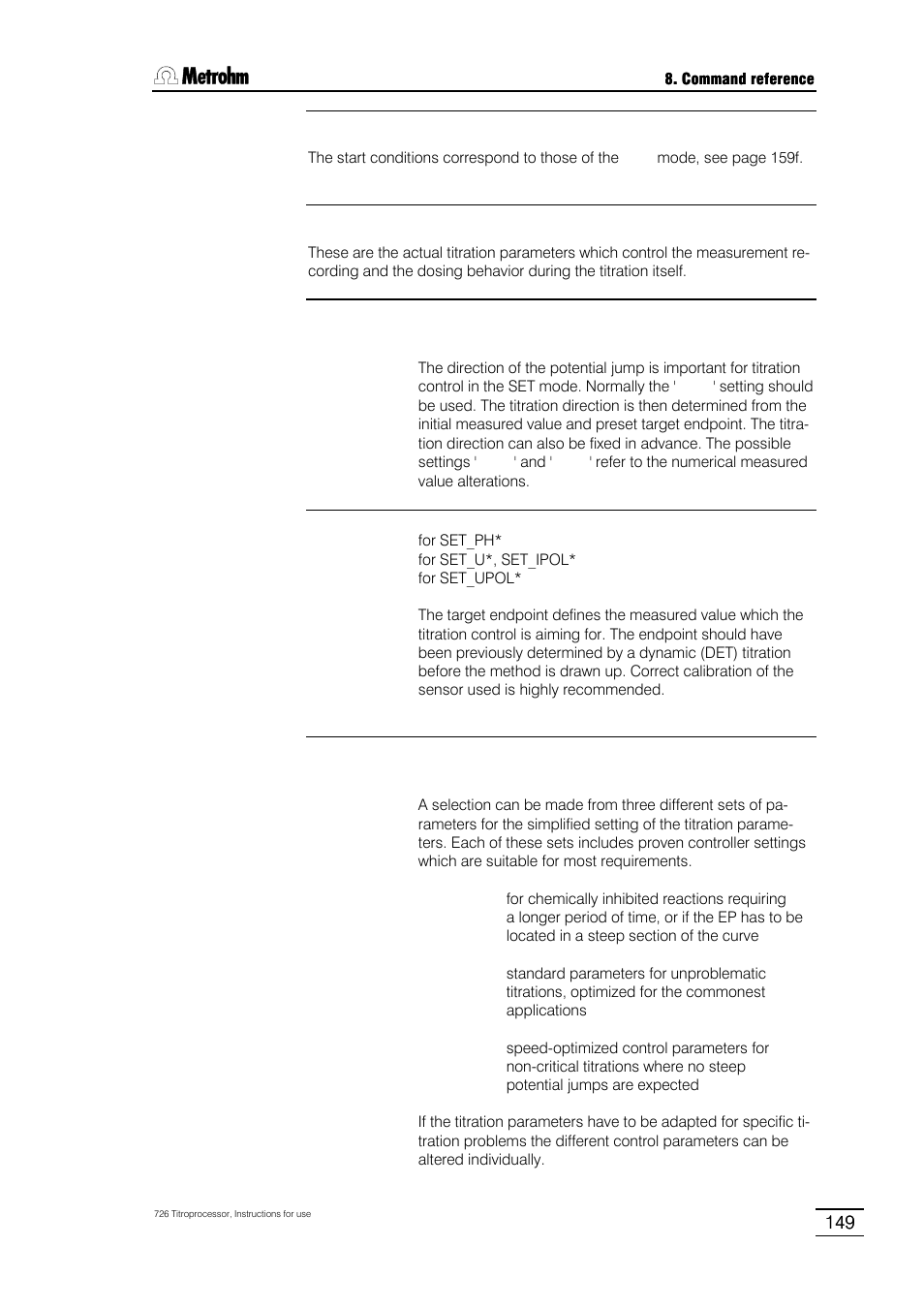 Metrohm 726 Titroprocessor User Manual | Page 155 / 307