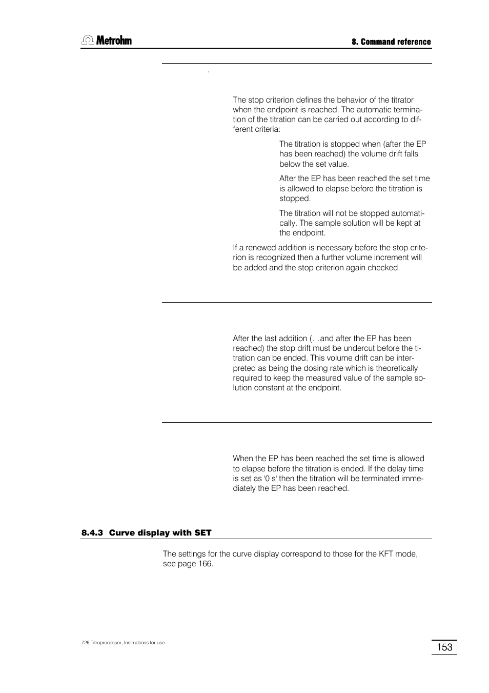 Metrohm 726 Titroprocessor User Manual | Page 159 / 307