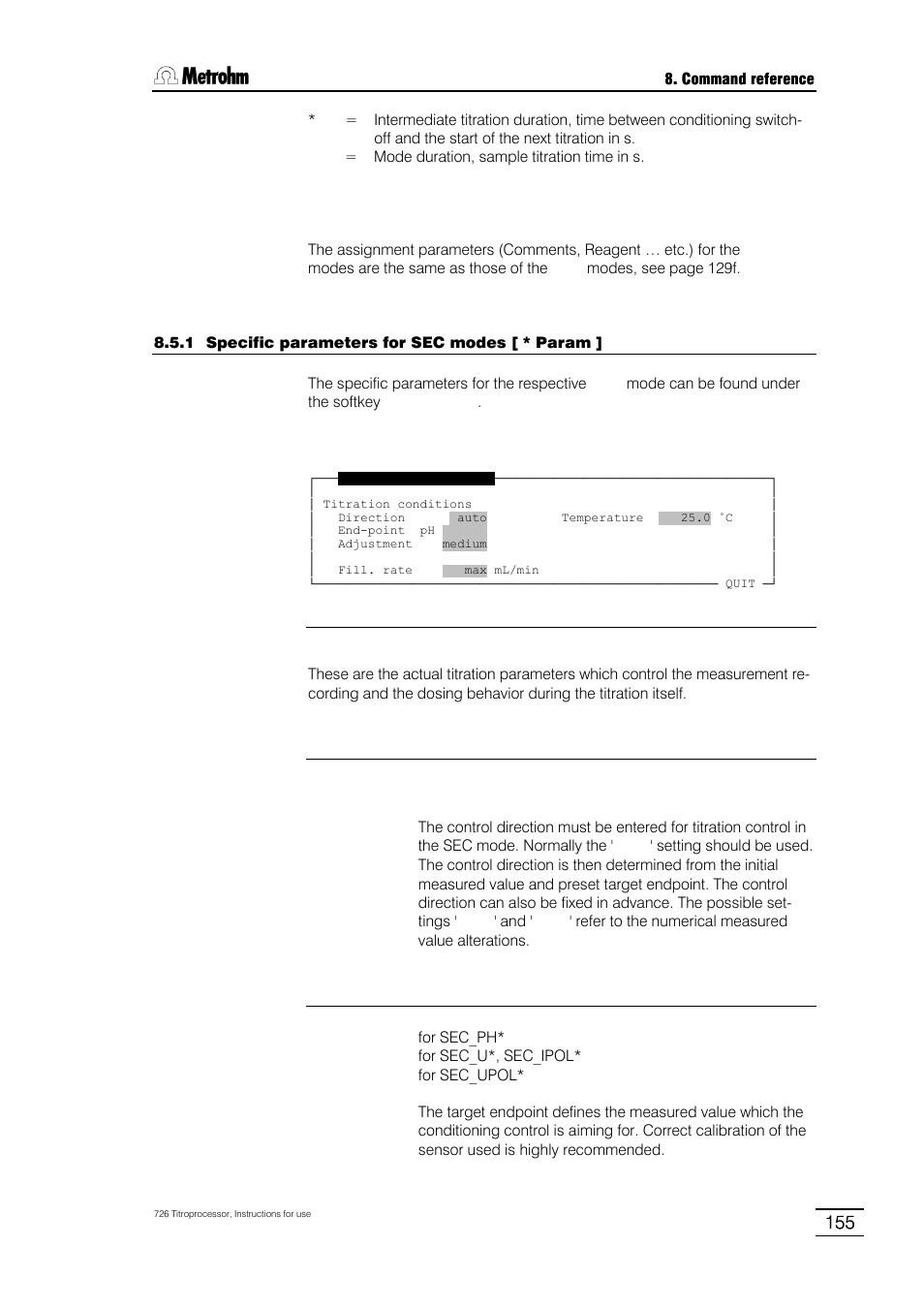 Metrohm 726 Titroprocessor User Manual | Page 161 / 307
