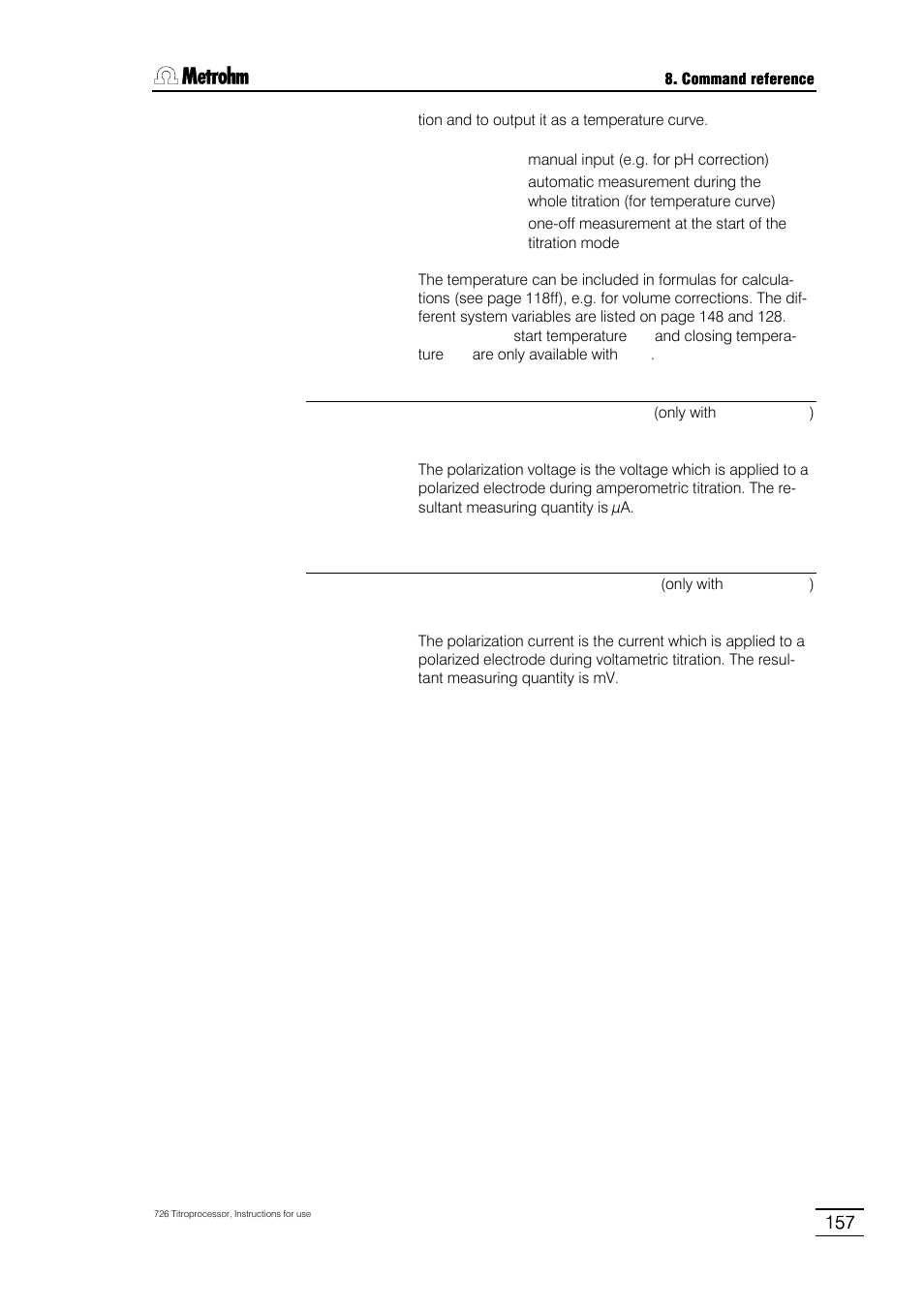 Metrohm 726 Titroprocessor User Manual | Page 163 / 307