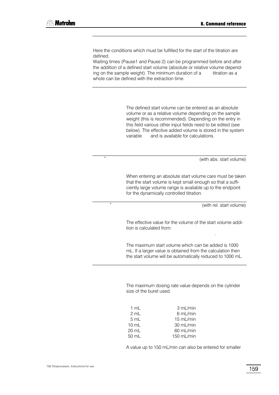 Metrohm 726 Titroprocessor User Manual | Page 165 / 307