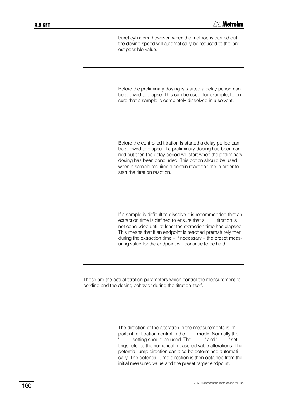 Metrohm 726 Titroprocessor User Manual | Page 166 / 307