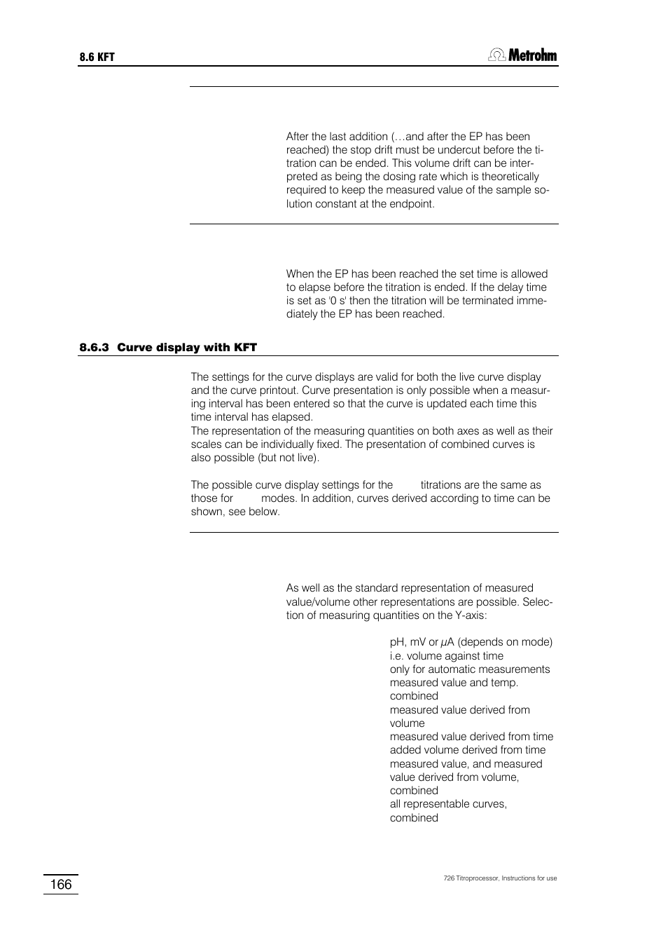 Metrohm 726 Titroprocessor User Manual | Page 172 / 307