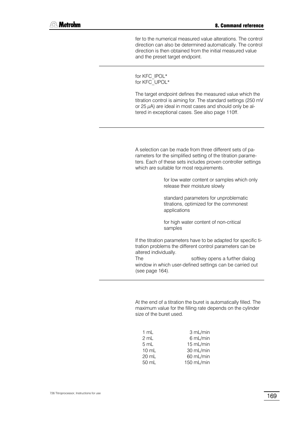 Metrohm 726 Titroprocessor User Manual | Page 175 / 307
