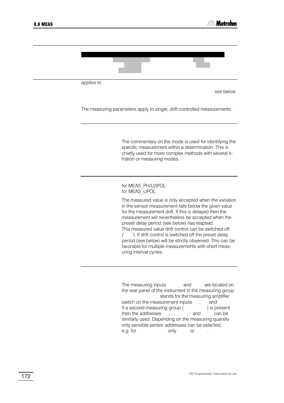 Metrohm 726 Titroprocessor User Manual | Page 178 / 307