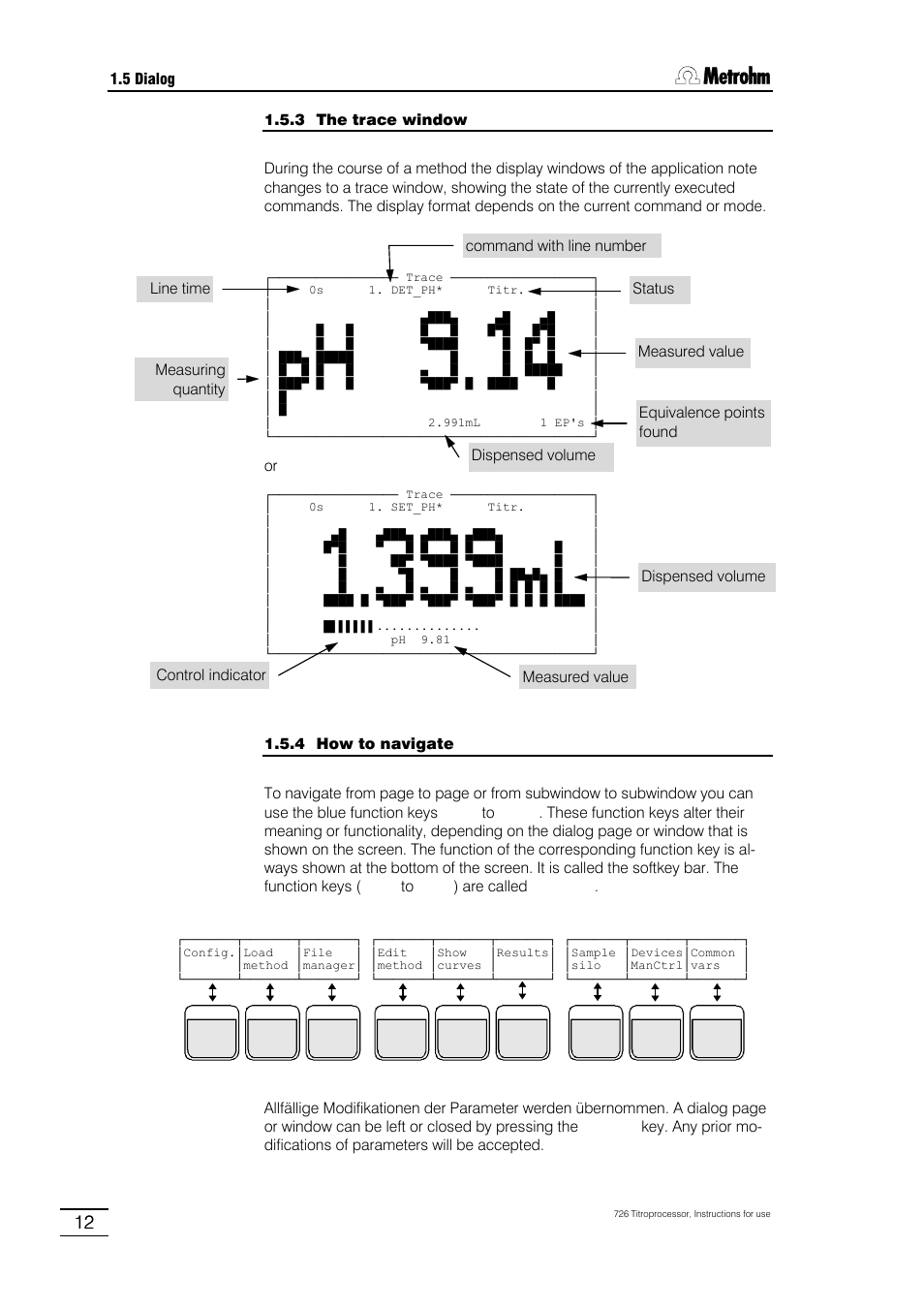 Metrohm 726 Titroprocessor User Manual | Page 18 / 307