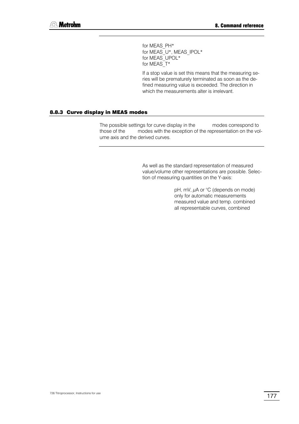 Metrohm 726 Titroprocessor User Manual | Page 183 / 307