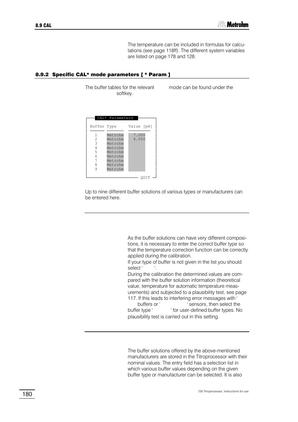 Metrohm 726 Titroprocessor User Manual | Page 186 / 307