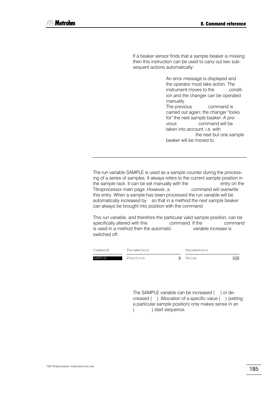 Metrohm 726 Titroprocessor User Manual | Page 191 / 307