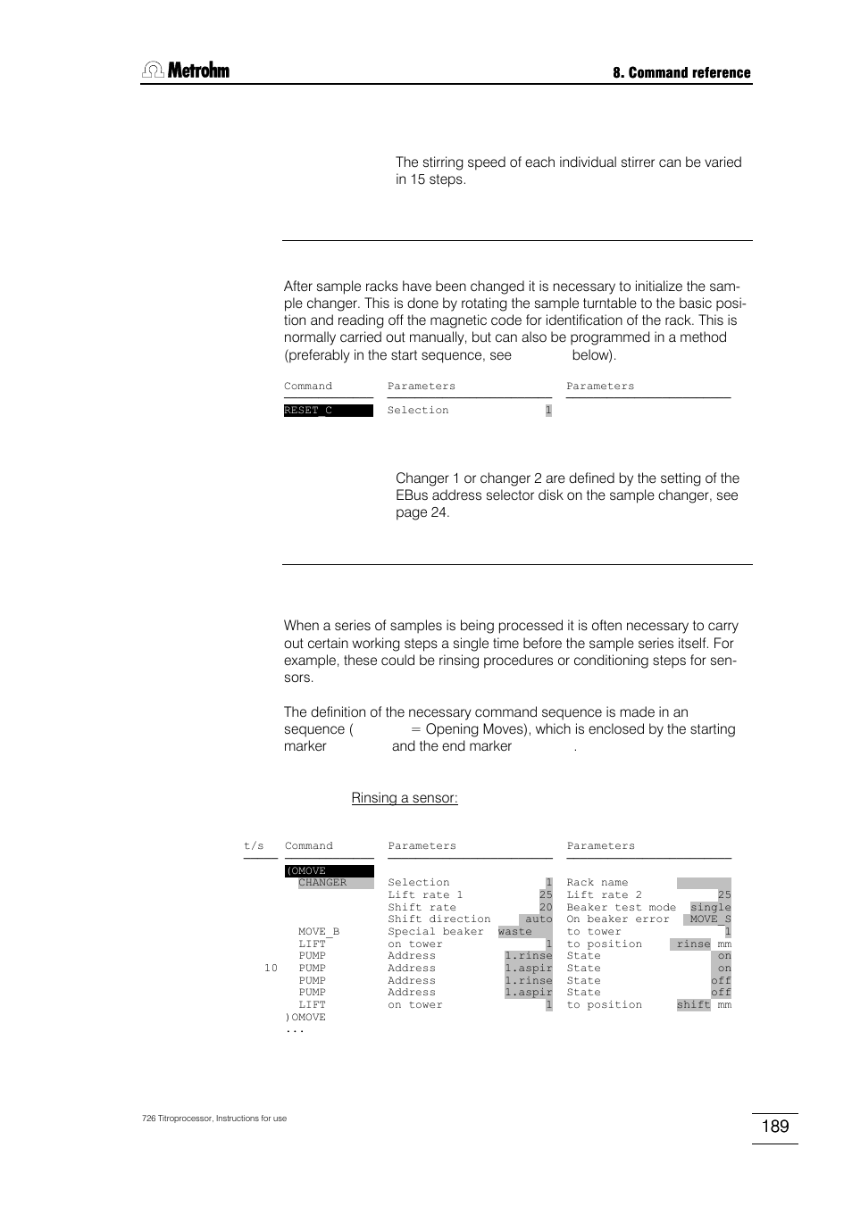 Metrohm 726 Titroprocessor User Manual | Page 195 / 307