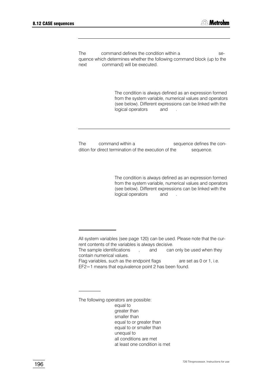 Metrohm 726 Titroprocessor User Manual | Page 202 / 307