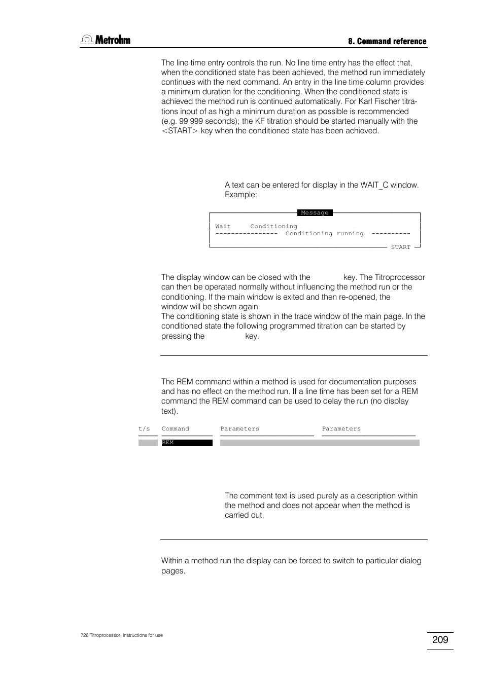 Metrohm 726 Titroprocessor User Manual | Page 215 / 307