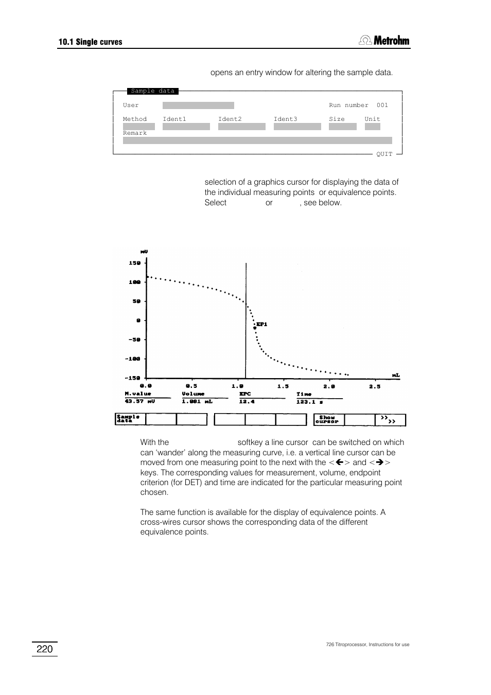 Metrohm 726 Titroprocessor User Manual | Page 226 / 307