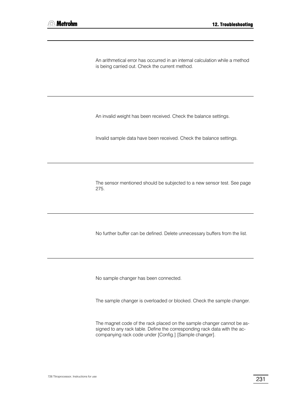 Metrohm 726 Titroprocessor User Manual | Page 237 / 307