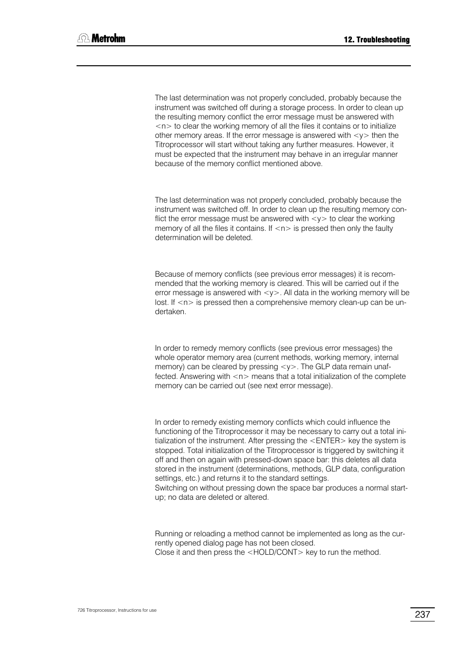 Metrohm 726 Titroprocessor User Manual | Page 243 / 307