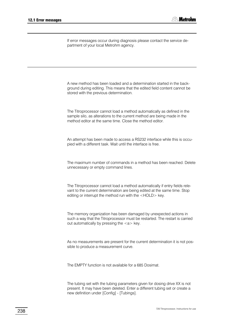 Metrohm 726 Titroprocessor User Manual | Page 244 / 307