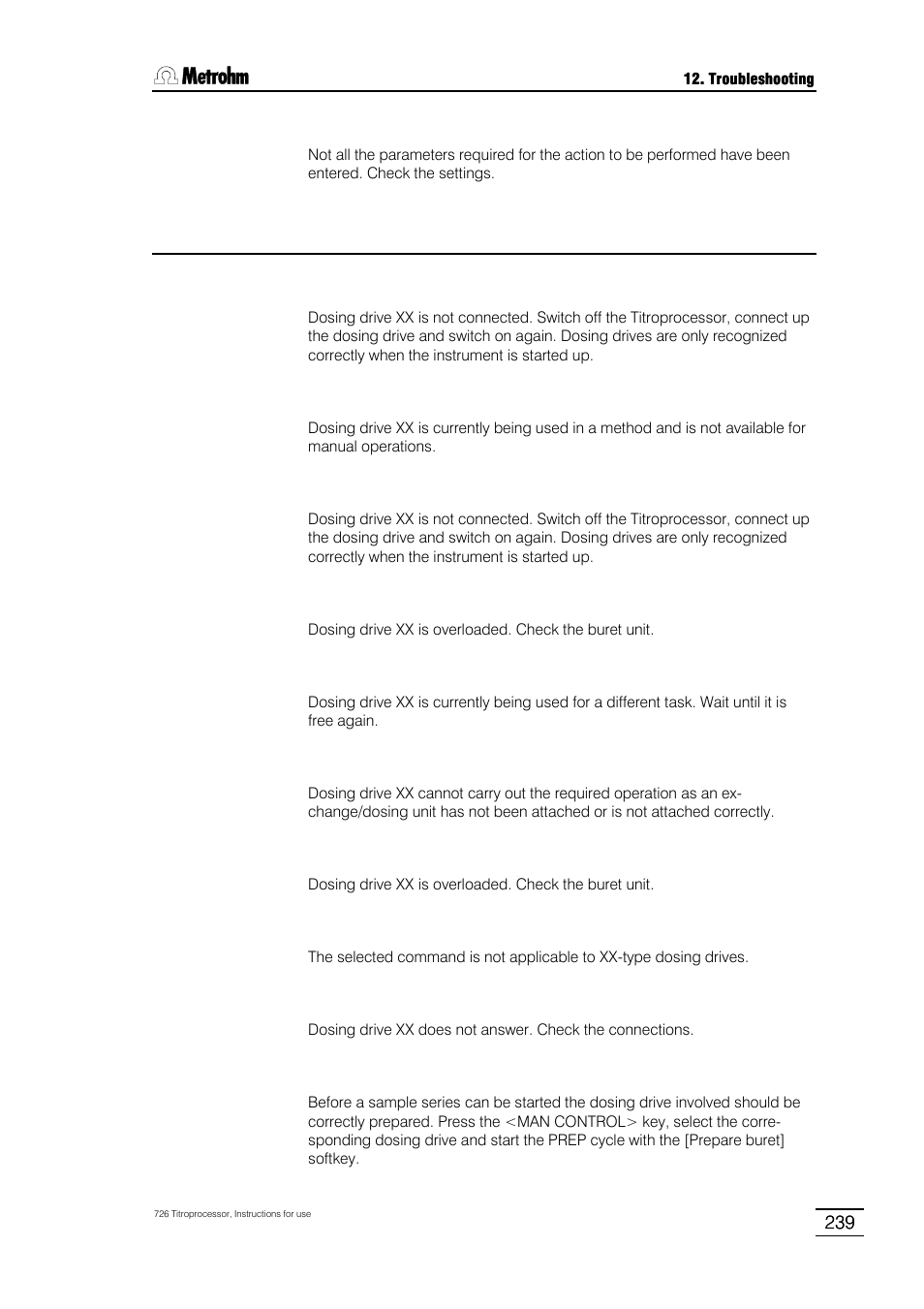 Metrohm 726 Titroprocessor User Manual | Page 245 / 307