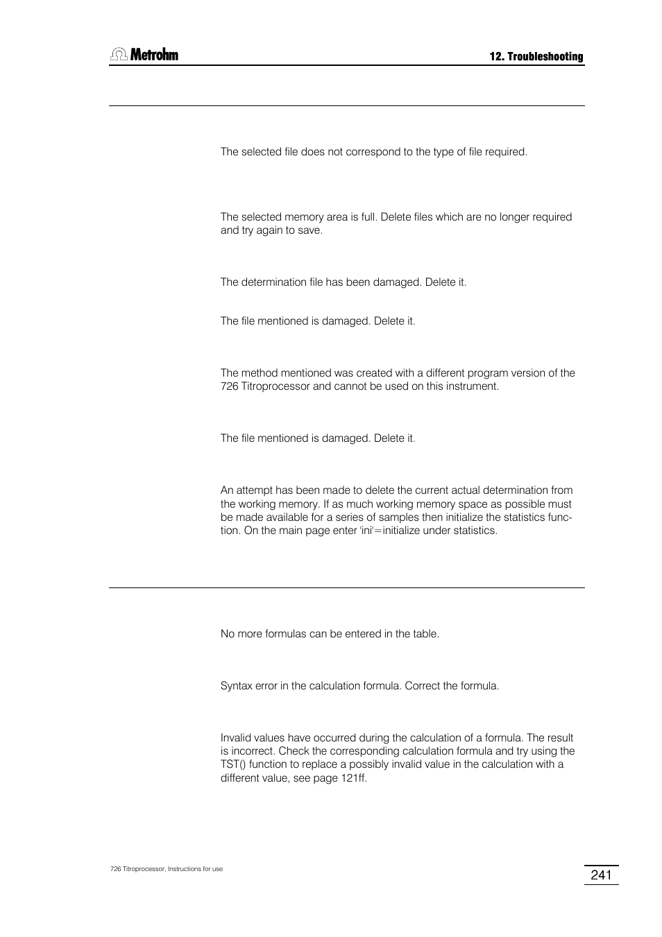 Metrohm 726 Titroprocessor User Manual | Page 247 / 307