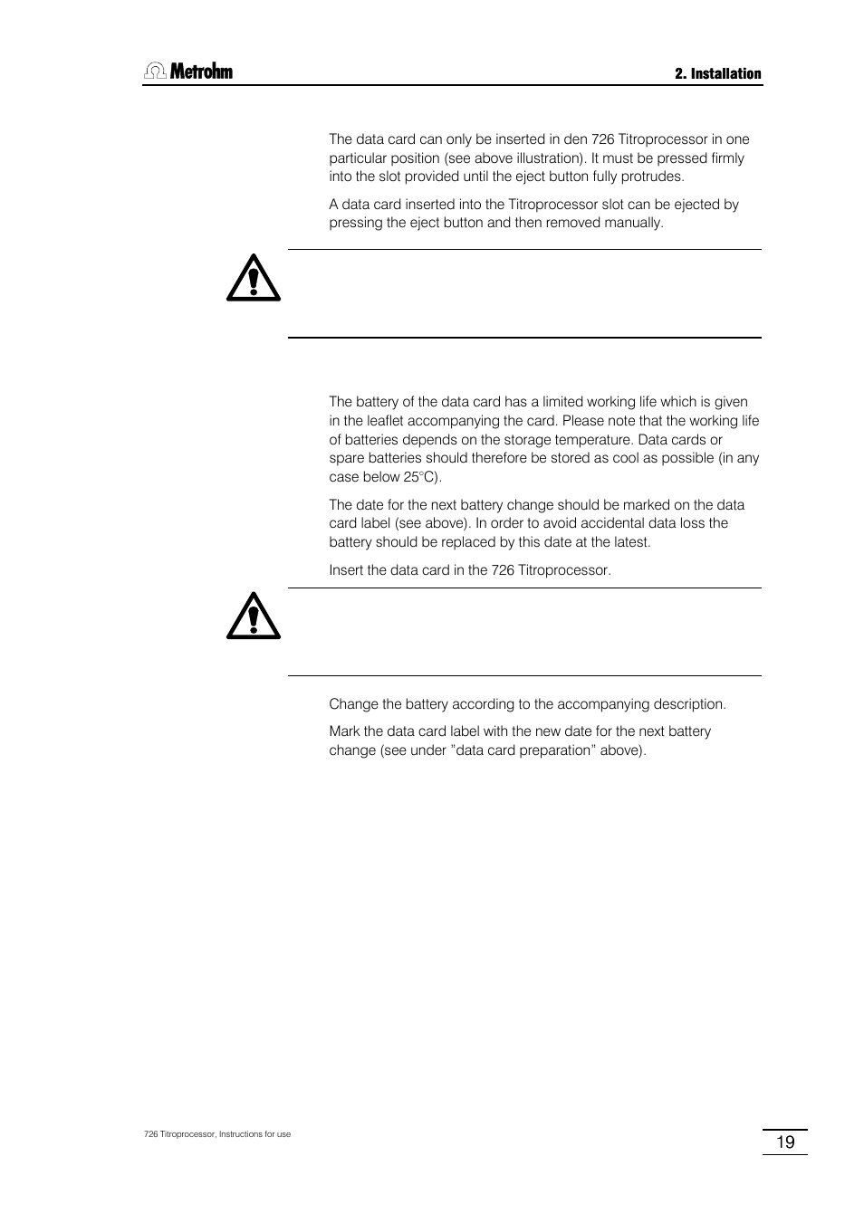 Metrohm 726 Titroprocessor User Manual | Page 25 / 307