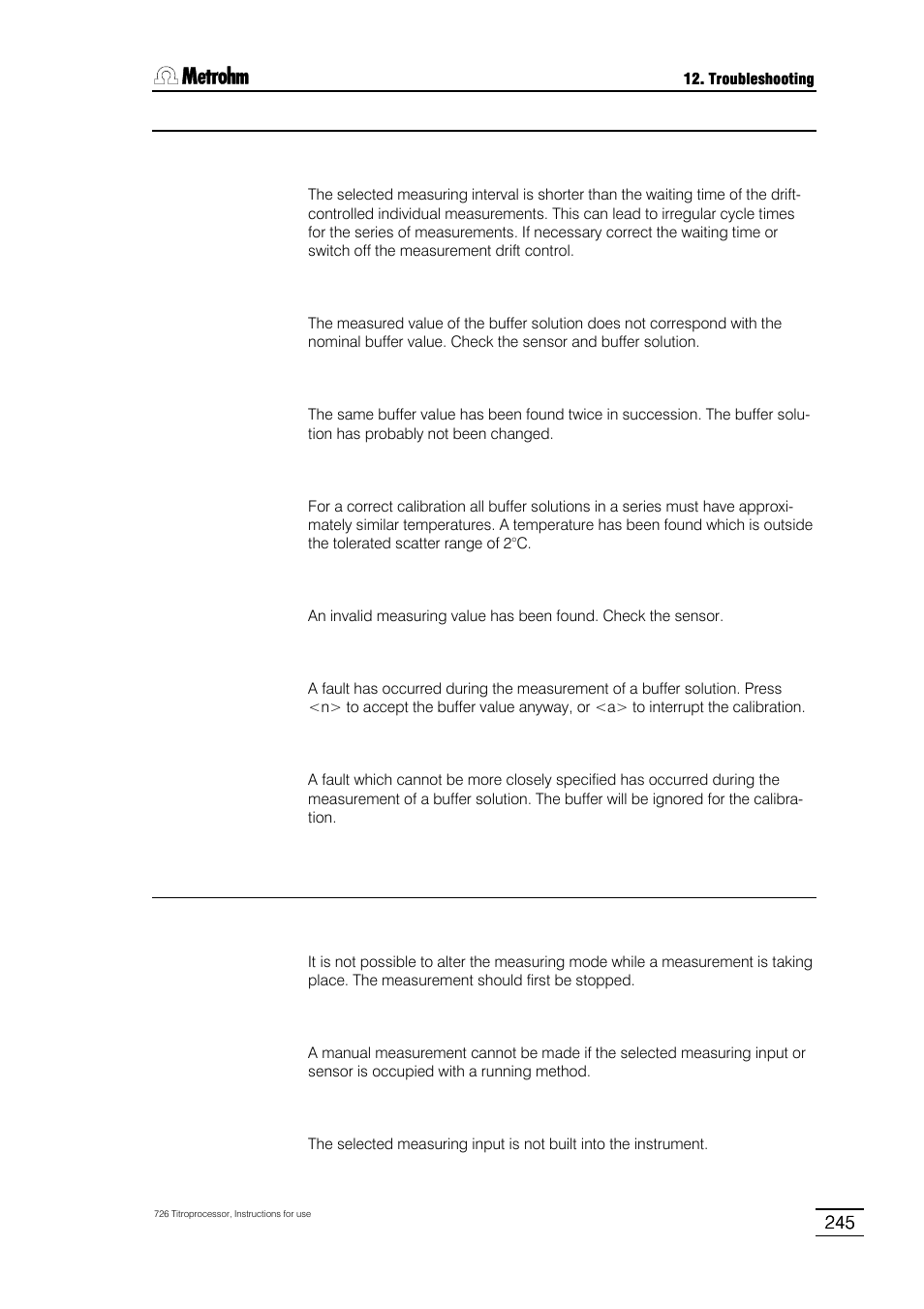 Metrohm 726 Titroprocessor User Manual | Page 251 / 307