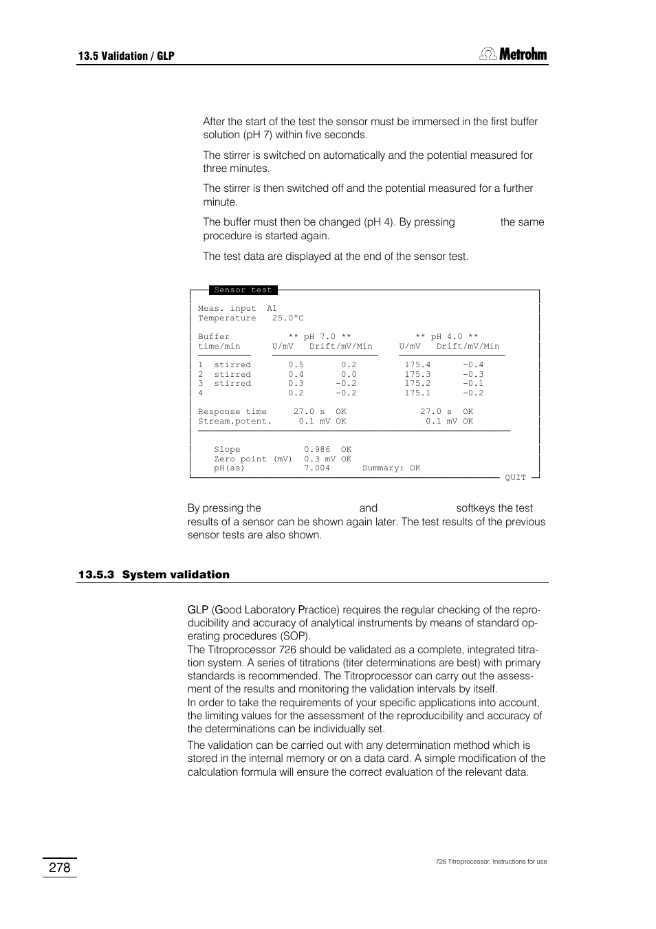 Metrohm 726 Titroprocessor User Manual | Page 284 / 307