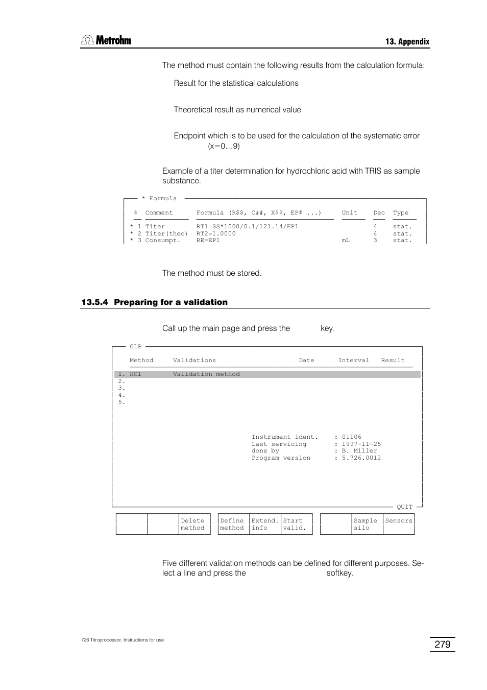 Metrohm 726 Titroprocessor User Manual | Page 285 / 307