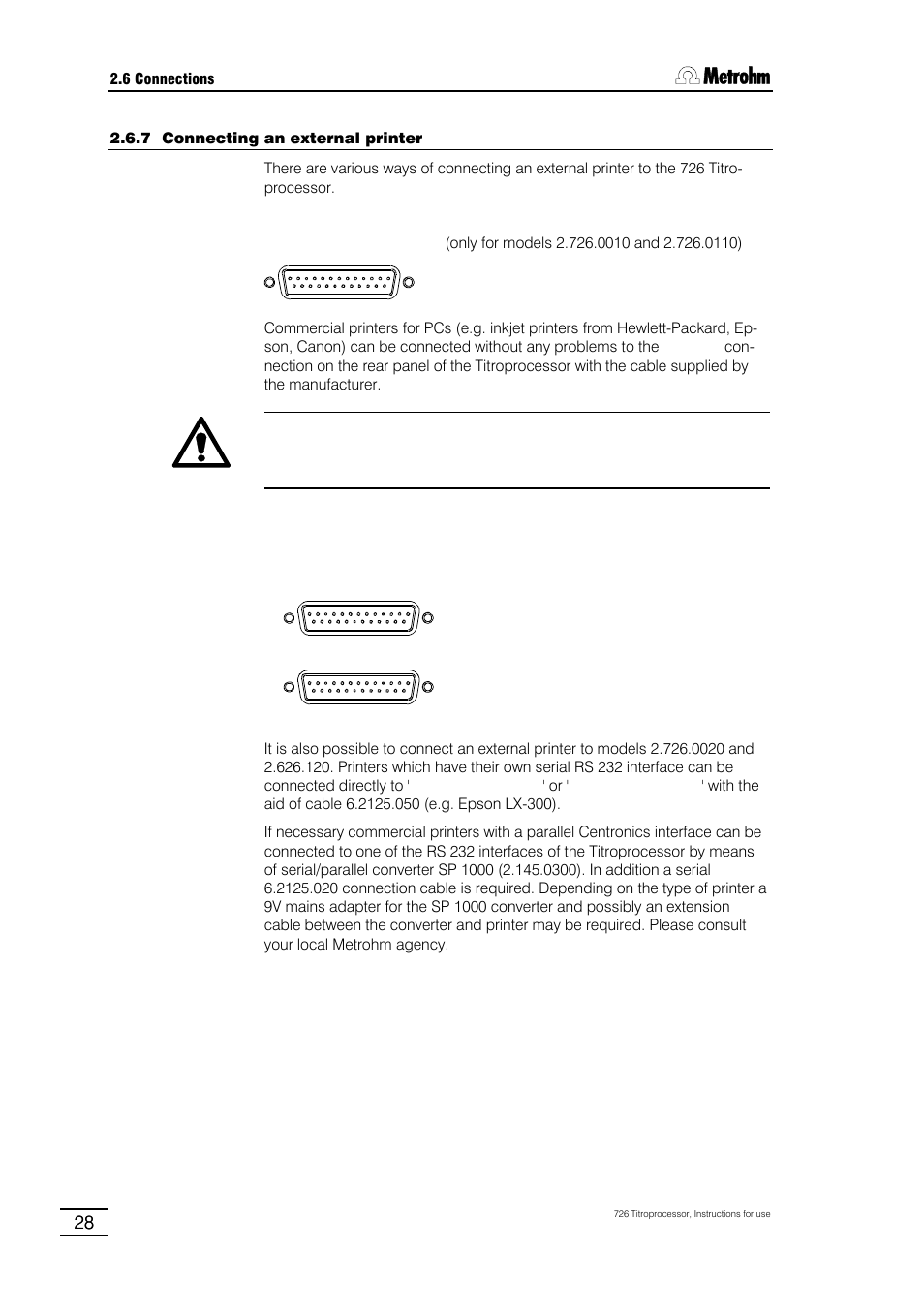 Metrohm 726 Titroprocessor User Manual | Page 34 / 307