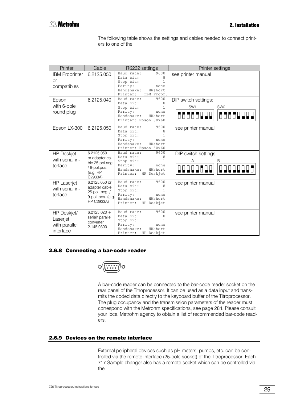 Metrohm 726 Titroprocessor User Manual | Page 35 / 307