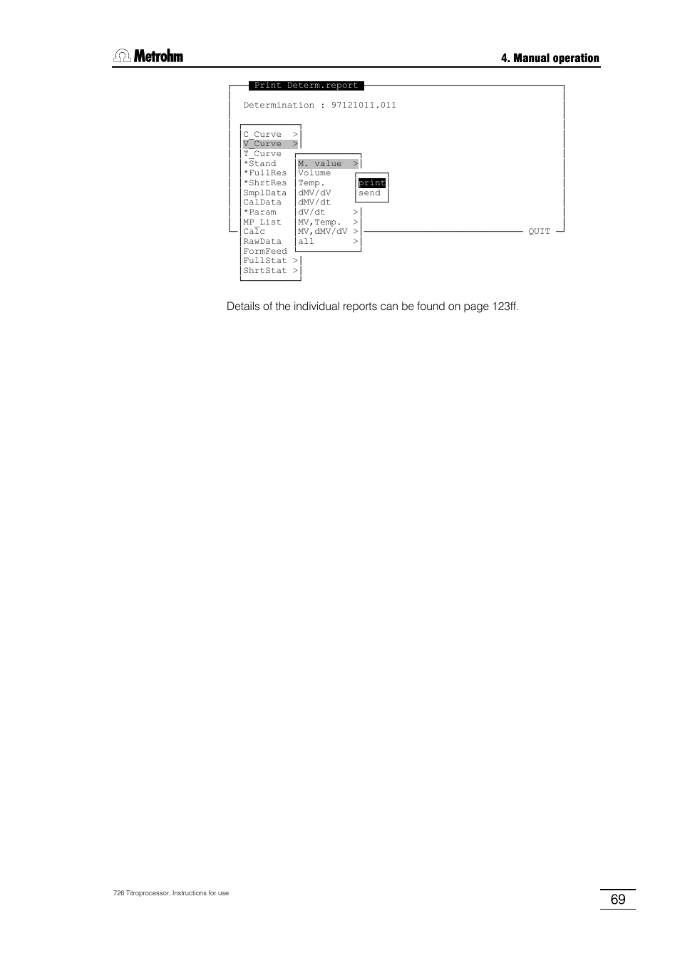 Metrohm 726 Titroprocessor User Manual | Page 75 / 307