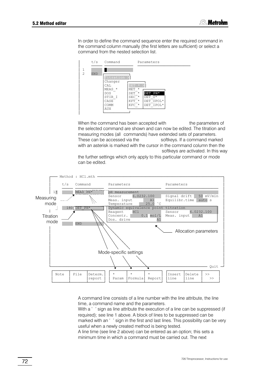 Metrohm 726 Titroprocessor User Manual | Page 78 / 307