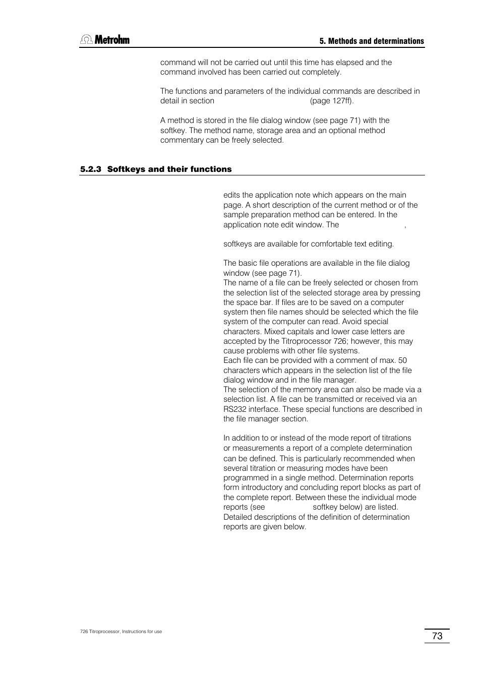 Metrohm 726 Titroprocessor User Manual | Page 79 / 307