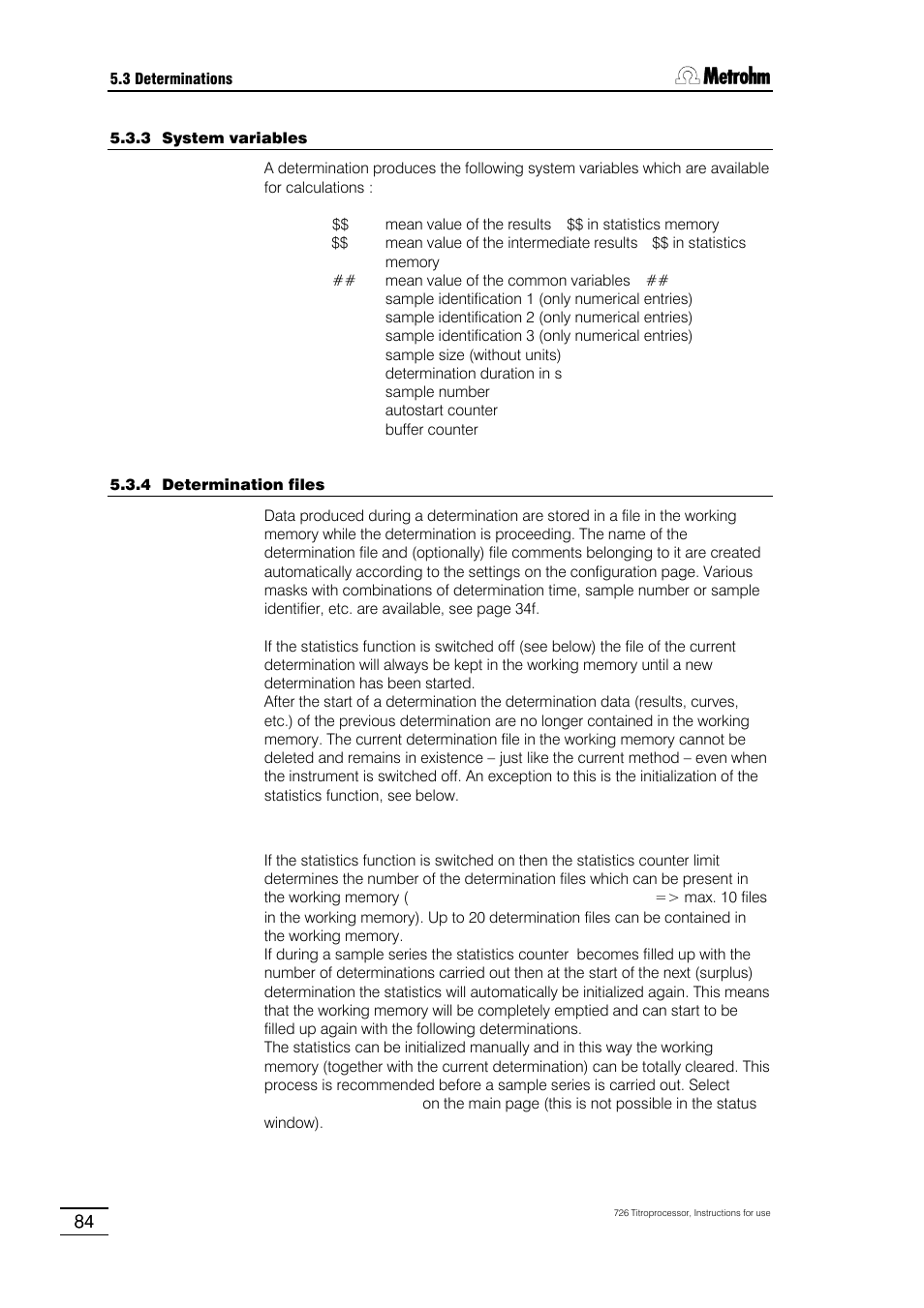 Metrohm 726 Titroprocessor User Manual | Page 90 / 307